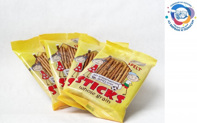40 PCS X 50 gr Wholegrain sticks from spelt "PERUN"